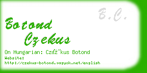 botond czekus business card